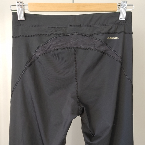 Adidas Yoga Pants Athletic Pants Size Small Black Green Climacool Flare Legging - Picture 7 of 14